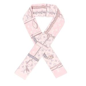 Louie Vuitton, Silk Monogram Confidential Bandeau Light Pink